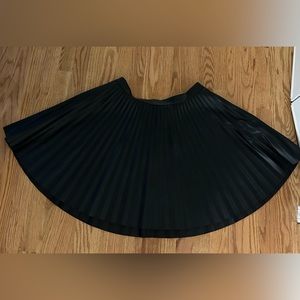 Express Faux Leather Pleated Skirt